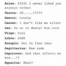How the zodiac signs react to “I don’t like you.” #zodiacsigns explore Pinterest”> #zodiacsigns…