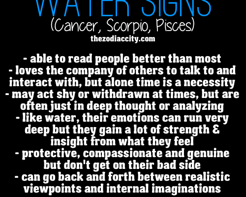 REPOST – Zodiac Signs: Water Signs – Cancer, Scorpio, Pisces