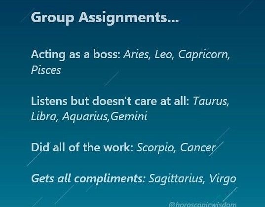 Horoscope Signs and Group Assignments Funny