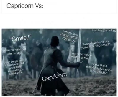 Capricorn meme, astrology meme, zodiac