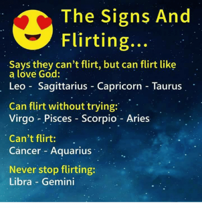 The Signs and Flirting Says They Can’t Flirt but Can Flirt Like a Lóve…