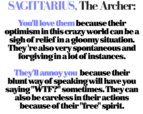zodiaccity: “Sagittarius: The Archer — Why You’ll Love Them & Why They’ll Annoy You…