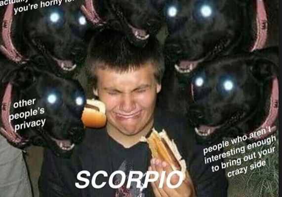 scorpio meme funny