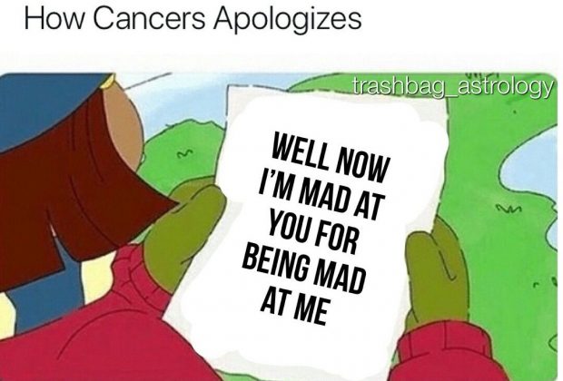 Cancer meme, astrology meme, zodiac