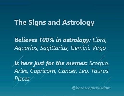 Signs and trust in Astrology