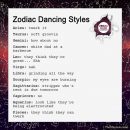 Zodiac Dancing Styles