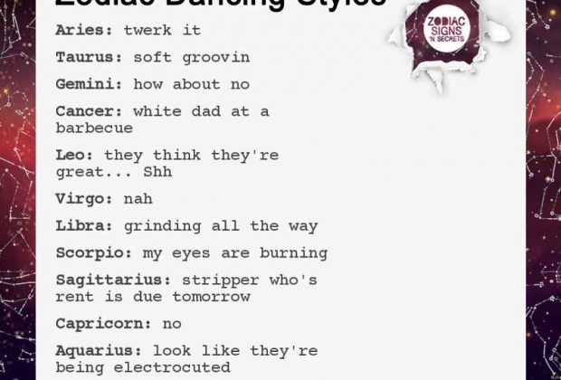 Zodiac Dancing Styles