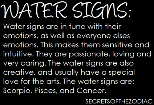 THE WORLD OF ASTROLOGY: Water signs Cancer, Scorpio and Pisces