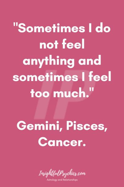 “Sometimes I do not feel anything and sometimes I feel too much.” #Gemini explore…