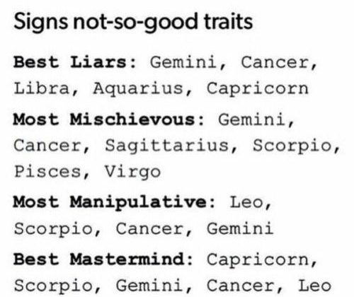 Notice how Cancer is in every one of these = don’t mess with me