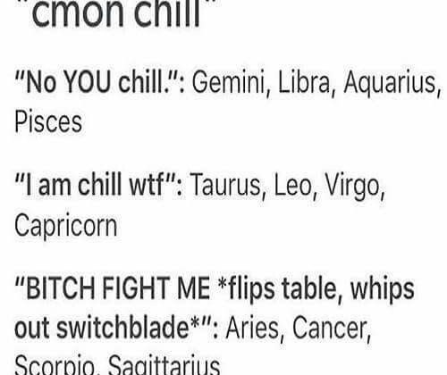 12 Zodiac Signs c’mon chill. Cancer Zodiac Sign …