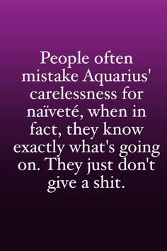 Aquarius -:-) Understanding them