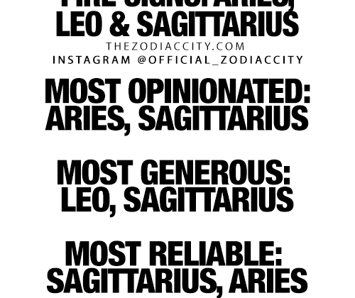 Zodiac Fire Signs: Aries, Leo & Sagittarius! – For more zodiac fun facts, click…