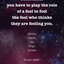 #dailyhoroscope #todayhoroscope #horoscope #zodiacsigns Do you ever pretend to be a fool? Astrological tips: