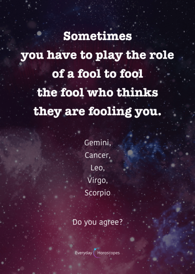 #dailyhoroscope #todayhoroscope #horoscope #zodiacsigns Do you ever pretend to be a fool? Astrological tips:
