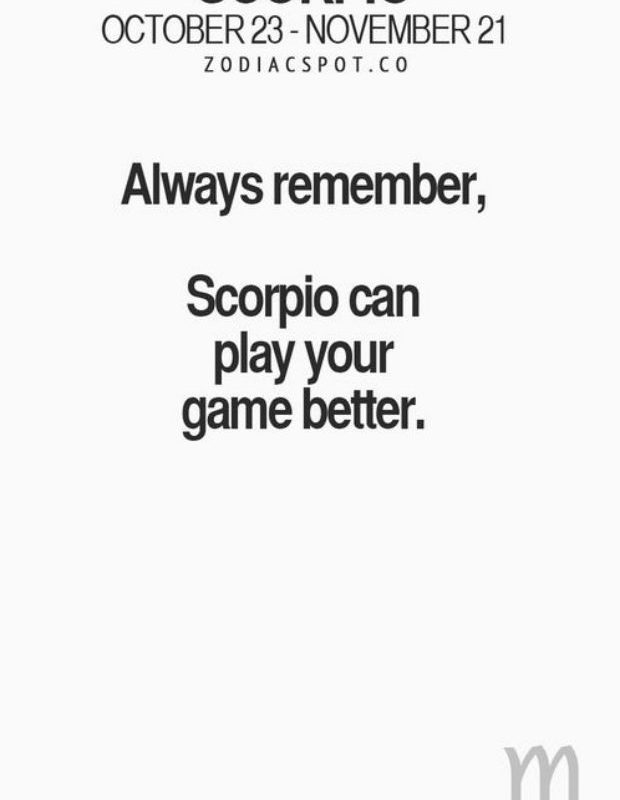 Is you with a woman when done scorpio