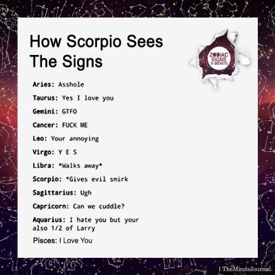 How Scorpio Sees The Signs –