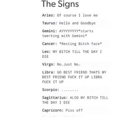 Aries – somewhat true I would say. Especially Leo