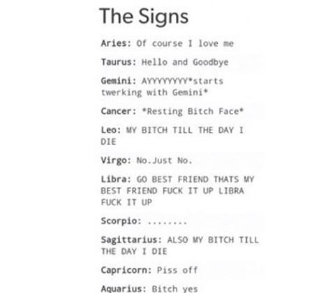 Aries – somewhat true I would say. Especially Leo