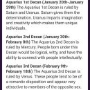 Aquarius decans