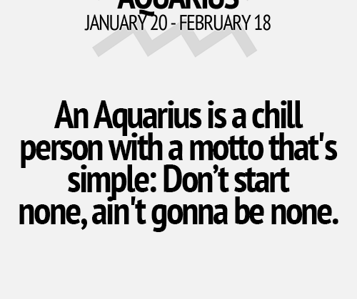 Aquarius motto