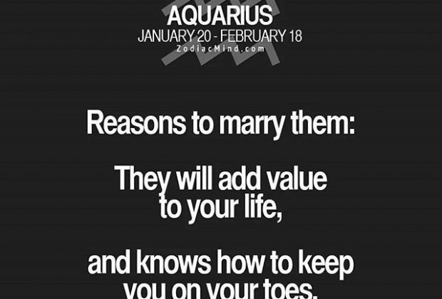 Aquarius Marriage: been there, done that. Never again. Let’s change it into ‘Reasons to…