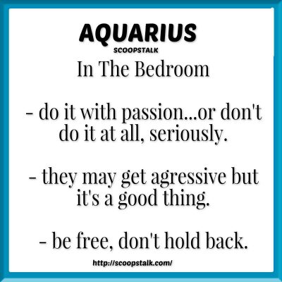 aquarius in the bedroom