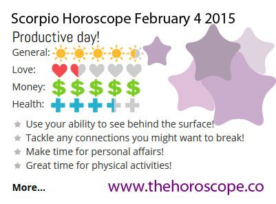 Productive day for #Scorpio on Feb 4th #horoscope