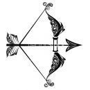 Sagittarius tattoos | Zodiac sign of sagittarius vector 293199 – by galina
