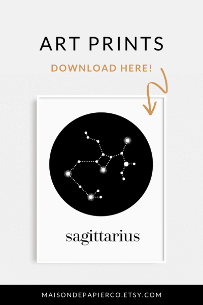 Sagittarius constellation print