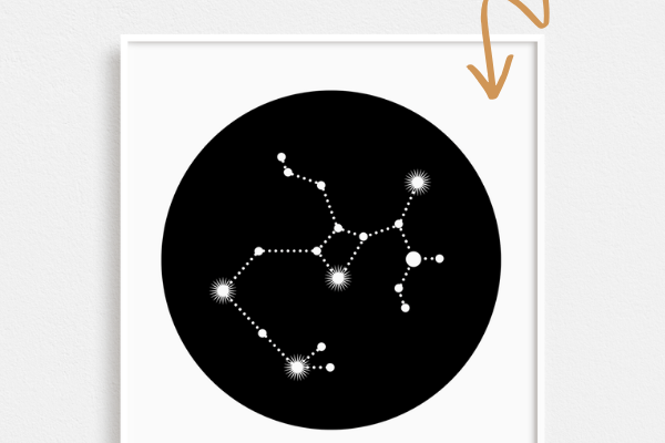 Sagittarius constellation print