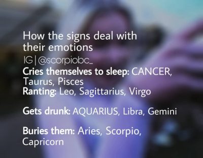 How the signs deal with their #Zodiac #WaterSigns #ScorpioSeason #ScorpioWoman #funnymemes