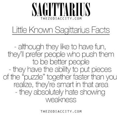 Little Known Facts About Sagittarius. For more information on the zodiac signs, click here