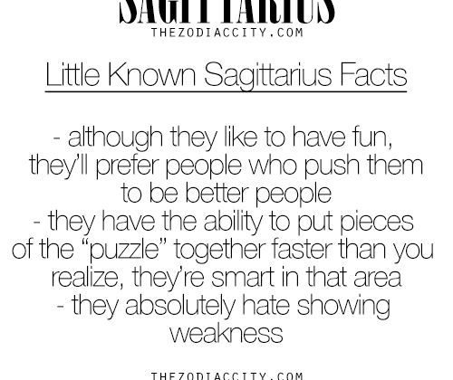Little Known Facts About Sagittarius. For more information on the zodiac signs, click here
