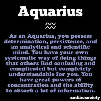 Zodiac Society - Aquarius Facts Scarily - Zodiac Memes