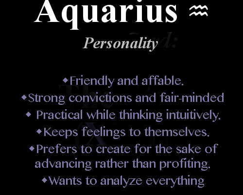 Aquarius Personality. Sounds about right
