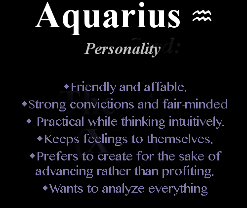 Aquarius Personality. Sounds about right