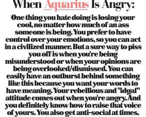 That’s the legit definition of a mad Aquarius no joke