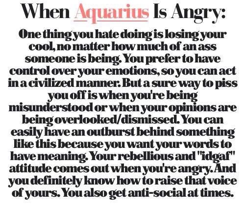 That’s the legit definition of a mad Aquarius no joke