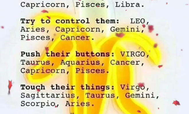 Never ever ever….to 12 zodiac signs