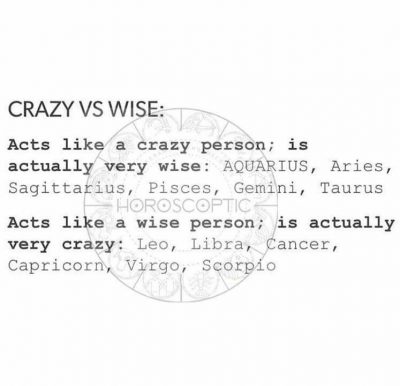 Crazy vs. Wise