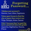 forgetting password, zodiac signs, aries, taurus, gemini, cancer, leo, virgo, libra, scorpio, sagittarius, capricorn,…