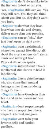 This is spot on for my Sagittarius self