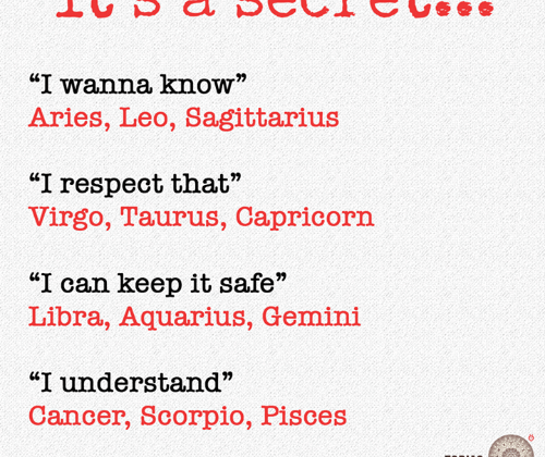 Respect, Aquarius, and Aries: “It’s a ” “I wanna know” Aries, Leo, Sagittarius “I…