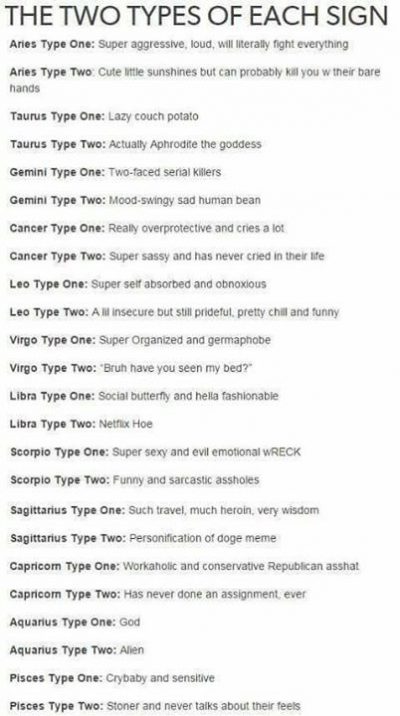 So true for the second type of Aries