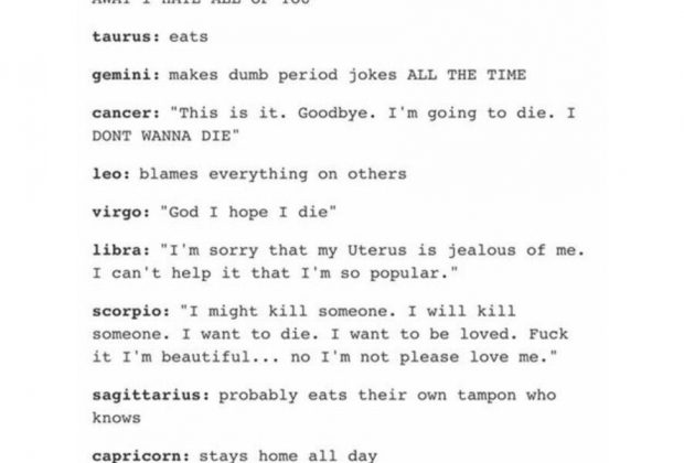 EXCUSE ME THE CANCER ONE IS SUPPOSED TO SAY I WANT TO DIE