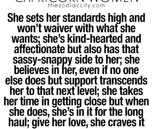 What you need to know about Capricorn women. For more zodiac fun facts, click here