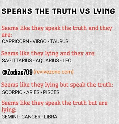 truth vs lying, zodiac signs, aries, taurus, gemini, cancer, leo, virgo, libra, scorpio, sagittarius,…