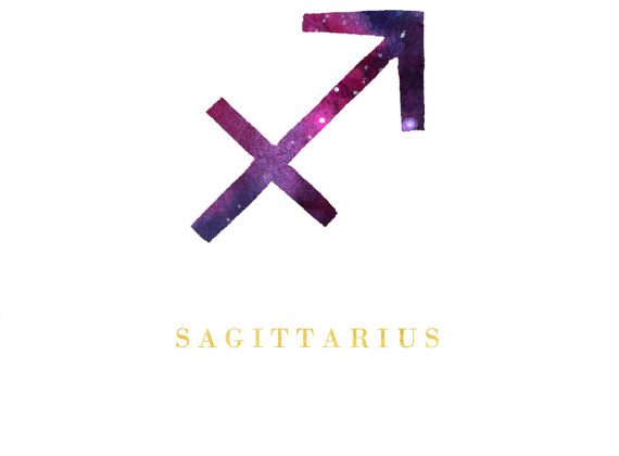 Digital Download – Sagittarius Zodiac Symbol Watercolour Illustration (Star Sign)