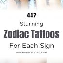 447 Zodiac Tattoo Ideas For each sign – ／／zodiac signs/ Cancer sign/Libra sign/Virgo Sign/Leo…
